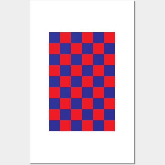 Barcelona Checkered Fan Flag 2019 - 2020 Jersey Design Wall Art by Culture-Factory